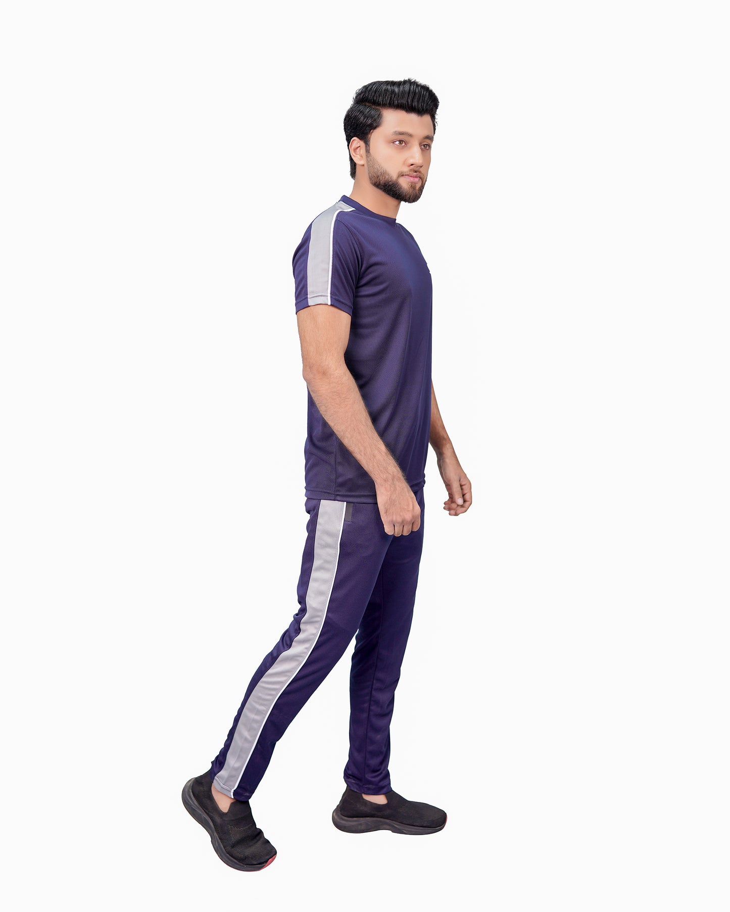 Trendy Blue with Gray Panel sleek TrackSuit