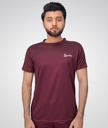 Premium Maroon Relax Fit T-Shirt with reflective Logo