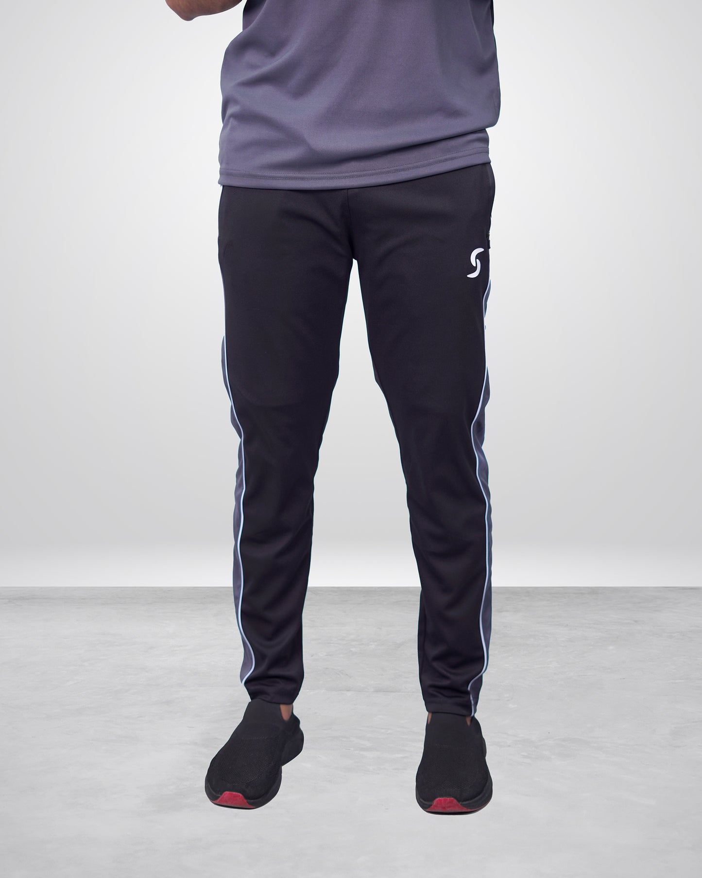 Top-Notch Gray & Black Tracksuit