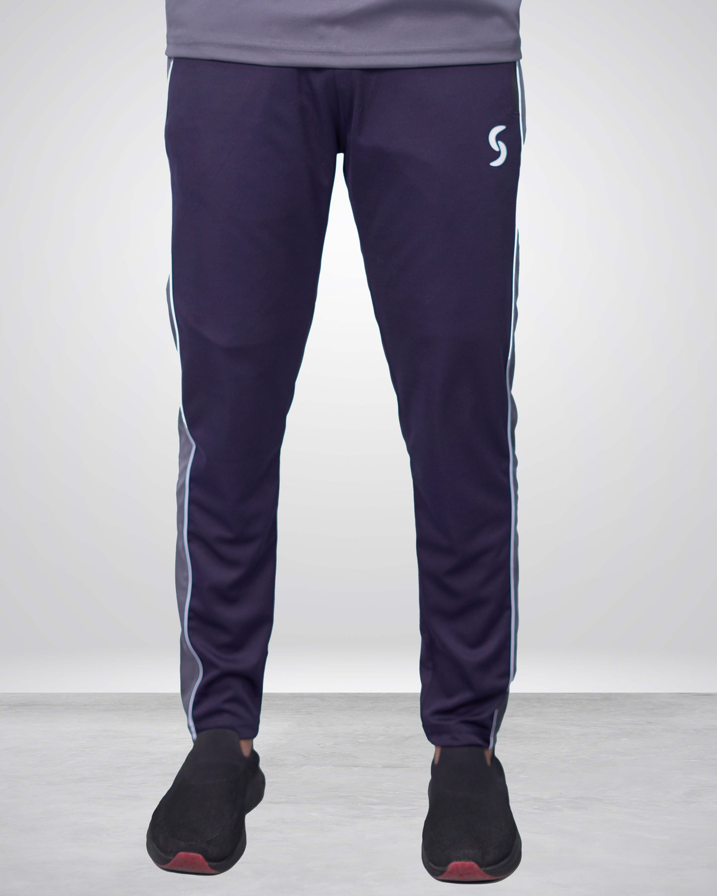 Blue Dri-fit Trouser with Gray Panels