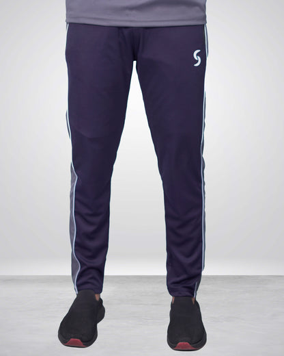 Blue Dri-fit Trouser with Gray Panels