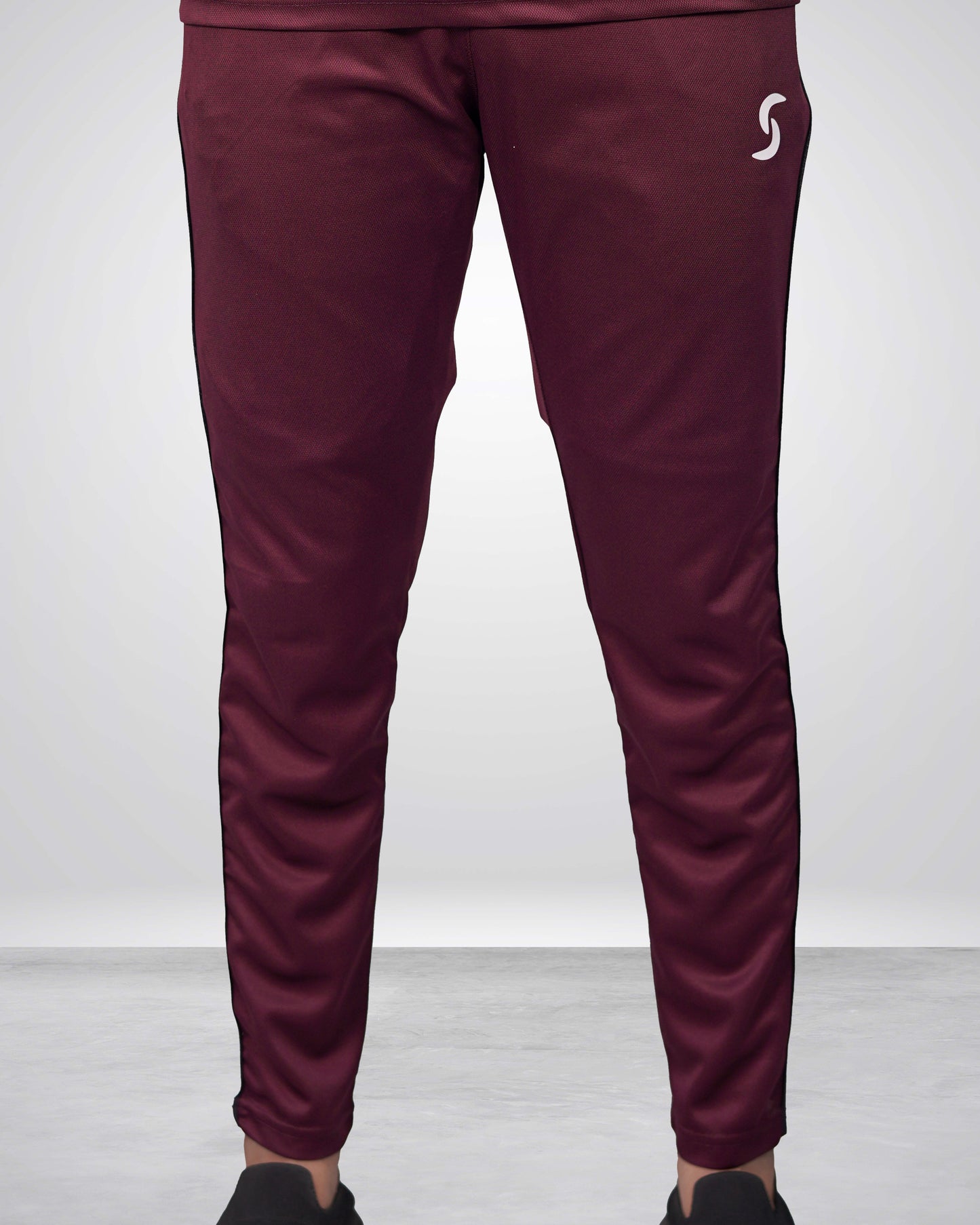 Maroon Dri-fit Trouser with White Panels